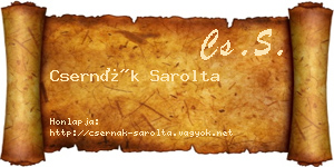 Csernák Sarolta névjegykártya