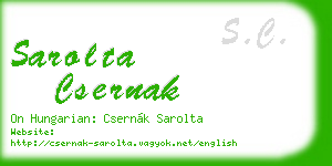sarolta csernak business card