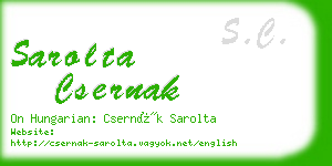 sarolta csernak business card